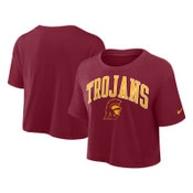 USC Trojans Women's Nike Cardinal Dri-FIT Arch Crop T-Shirt